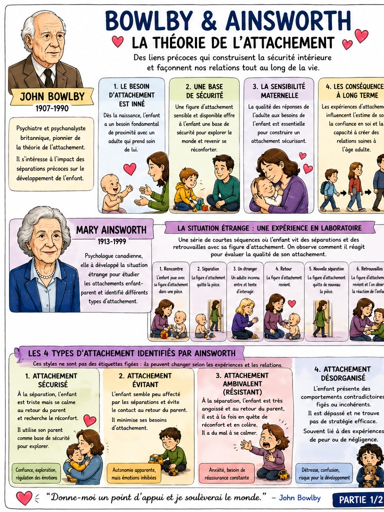 Bowlby & Ainsworth — La théorie de l'attachement